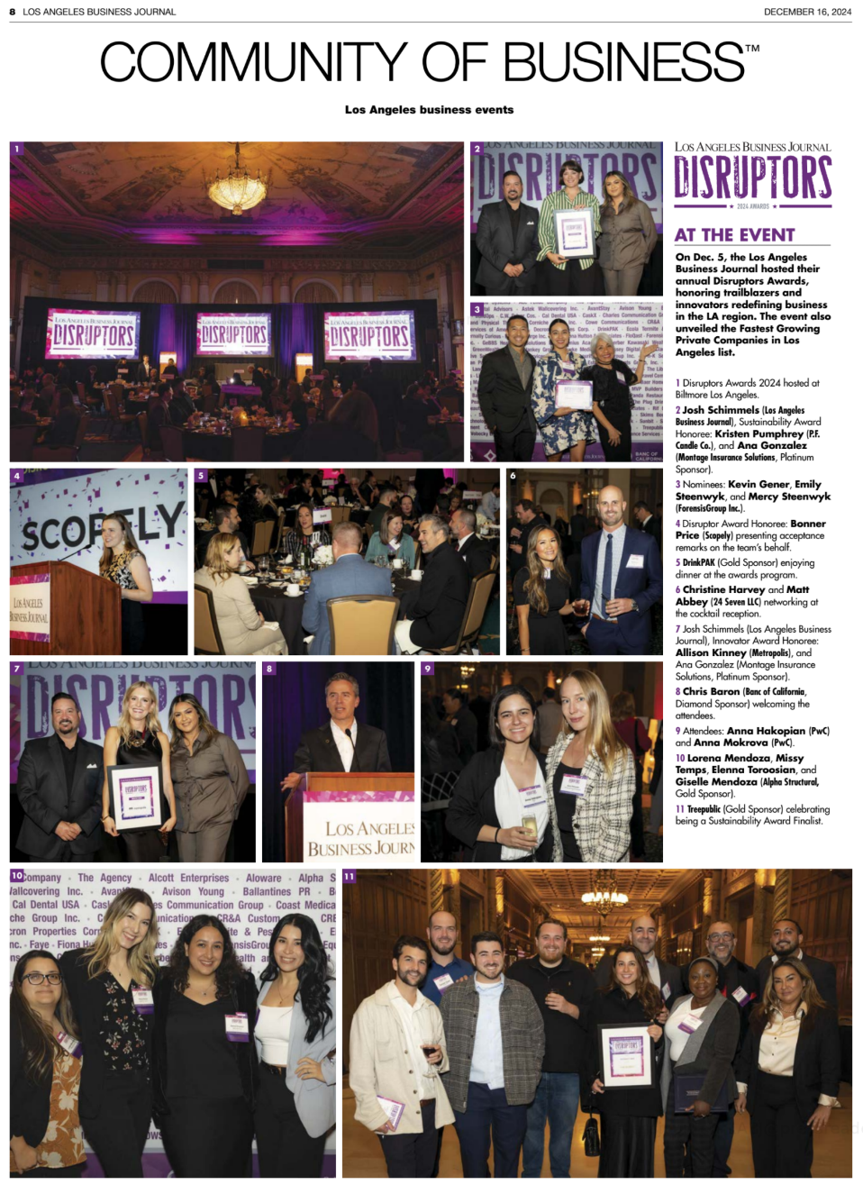 Distruptors : Los Angeles Business Journal 2024 featured image
